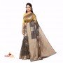 Fashionvibes Grey Cotton Silk Saree