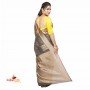 Fashionvibes Grey Cotton Silk Saree