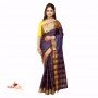 Fsahionvibes Blue,Red Art Silk Saree