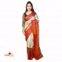 Fashionvibes Grey,Red Art Silk Saree