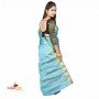 Fashionvibes Blue Art Silk Saree