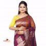 Fashionvibes Maroon Cotton Silk Saree