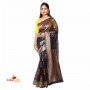 Fashionvibes Blue Cotton Silk Saree