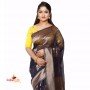 Fashionvibes Blue Cotton Silk Saree