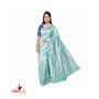 Fashionvibes SkyBlue Silk Saree
