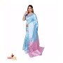 Fashionvibes Pink, SkyBlue Silk Saree