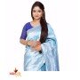 Fashionvibes Pink, SkyBlue Silk Saree