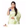Fashionvibes Light Green,Yellow Silk Saree