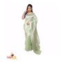 Fashionvibes LightGreen Silk Saree