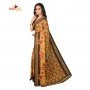 Fashionvibes Soft Tulip Print Silk sarees for Woman  (Colour: Brown)