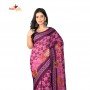 Fashionvibes Soft Tulip Print Silk sarees for Woman  (Colour: Purple)