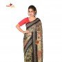 Fashionvibes Soft Tulip Print Silk sarees for Woman (Colour: Green)