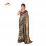 Fashionvibes Soft Tulip Print Silk sarees for Woman (Colour: Green)