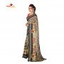 Fashionvibes Soft Tulip Print Silk sarees for Woman (Colour: Green)