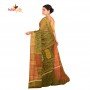 FashionvibesMulticolour Stripes Cotton Silk Saree for Women (olive green)