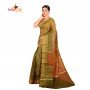 FashionvibesMulticolour Stripes Cotton Silk Saree for Women (olive green)