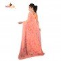 Fashionvibes Breathable Soft Silk Saree for Women (orange and pink)