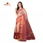 Fashionvibes Lightweight Cotton Silk Saree for Women (Light Burgundy)