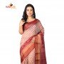Fashionvibes Lightweight Cotton Silk Saree for Women (Light Burgundy)