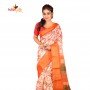 Fashionvibes Vibrant Mixed CottonSaree for Women(orange )