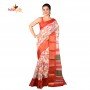 Fashionvibes Vibrant Mixed CottonSaree for Women(Red)
