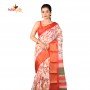 Fashionvibes Vibrant Mixed CottonSaree for Women(Red)