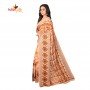 FashionvibesFreeflow Butter Silk Saree for Women (Caramel)