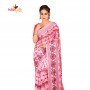 FashionvibesFreeflow Butter Silk Saree for Women (Light Pink)