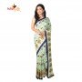 Fashionvibes Vibrant Butter SilkSaree for Women (Navy Blue)