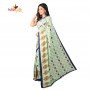 Fashionvibes Vibrant Butter SilkSaree for Women (Navy Blue)
