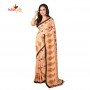 Fashionvibes Vibrant Butter SilkSaree for Women (Chocolate Brown)