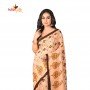 Fashionvibes Vibrant Butter SilkSaree for Women (Chocolate Brown)