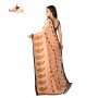 Fashionvibes Vibrant Butter SilkSaree for Women (Chocolate Brown)