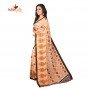 Fashionvibes Vibrant Butter SilkSaree for Women (Chocolate Brown)