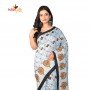 Fashionvibes Vibrant Butter SilkSaree for Women (Sea Green)