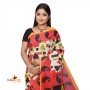 Fashionvibes Cotton geometric printed pocket saree (Multicolors)