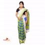 Fashionvibes Cotton digital print Pocket Saree (white & green) Fashionvibes Cotton digital print Pocket Saree (white & green)