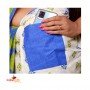 Fashionvibes Cotton digital print Pocket Saree (white & green)