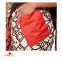 Fashionvibes Cotton printed saree (red,white,black)