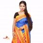 Fashionvibes Cotton printed Pocket saree (Red,Blue,Yellow)