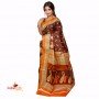 Fashionvibes Bhagalpuri Tussar Silk Printed Saree (Brown,Beige)