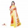 Fashionvibes Red & Yellow Bhagalpuri Tussar Silk Printed Saree