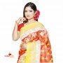 Fashionvibes Red & Yellow Bhagalpuri Tussar Silk Printed Saree
