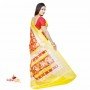 Fashionvibes Red & Yellow Bhagalpuri Tussar Silk Printed Saree