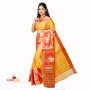 Fashionvibes Red & Yellow South silk saree