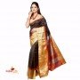 Fashionvibes Black & Golden South silk saree