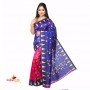Fashionvibes Art silk patli-pallu printed saree (Pink & Blue)