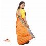 Fashionvibes Orange Art silk saree