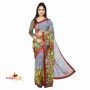 Fashionvibes Grey Chiffon Saree