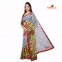 Fashionvibes Grey Chiffon Saree